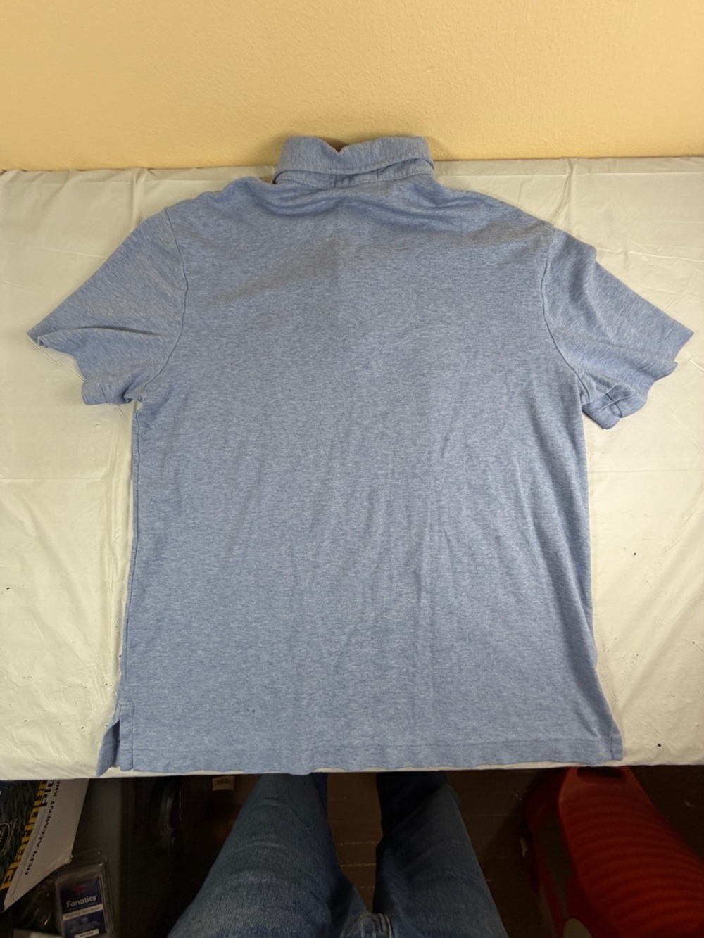 Ralph Lauren Light Blue Polo‎ Shirt with Navy Label - Picture 3 of 8